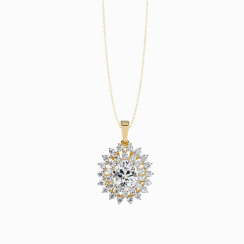 Buy Delicate Gold Sunburst Diamond Pendant Online from Ivana Jewels Best lab grown diamond jewellery brand