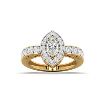 Buy 1 Carat Delicate Marquise Diamond Engagement Ring from Ivana Jewels Best lab grown diamond jewellery brand