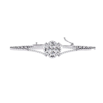 Buy Angular Round Diamond Bangle Online from Ivana Jewels Best lab grown diamond jewellery brand