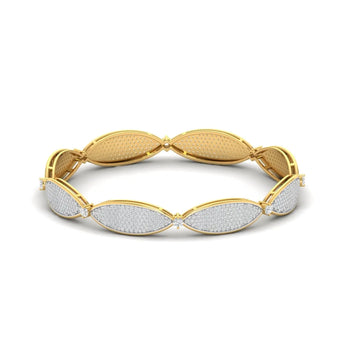 Detailed Diamond Cluster Link Bracelet Best lab grown diamond jewellery brand