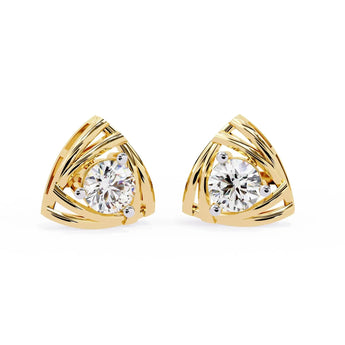 Buy Triangle Diamond Stud Earring from Ivana Jewels Best lab grown diamond jewellery brand
