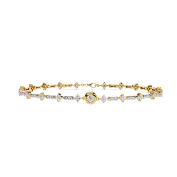 Buy Floral Motif Diamond Bracelet from Ivana Jewels Best lab grown diamond jewellery brand