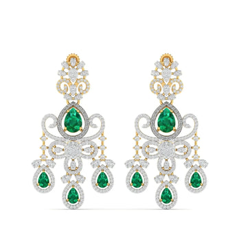 Buy 3 Carat Chandelier Diamond Dangler Earring from Ivana Jewels Best lab grown diamond jewellery brand