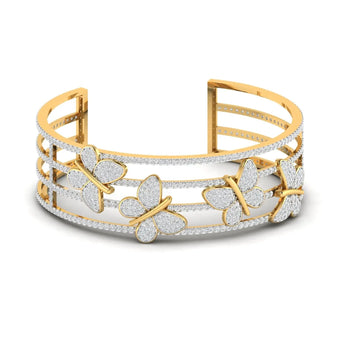 Diamond Embellished Gold  Bracelet Best lab grown diamond jewellery brand