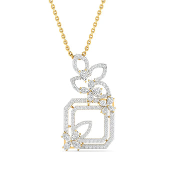 Floral Drop Pendant Best lab grown diamond jewellery brand