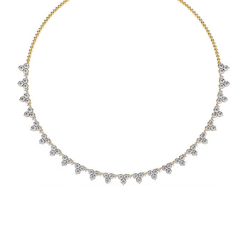 Sparkling Diamond Floral Necklace Best lab grown diamond jewellery brand