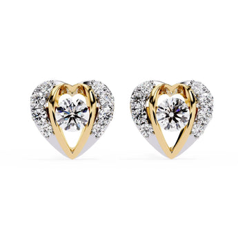 Buy Heart Diamond Stud Earring from Ivana Jewels Best lab grown diamond jewellery brand