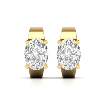 Buy Gold Diamond Hoop Earring from Ivana Jewels Best lab grown diamond jewellery brand