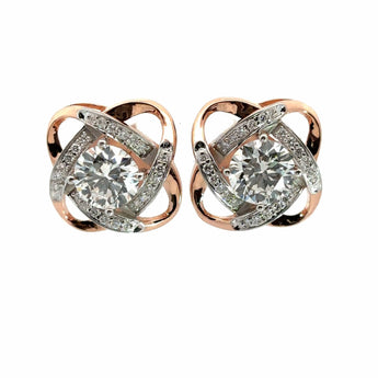 Buy Knot Solitaire Diamond Hoop Earring from Ivana Jewels Best lab grown diamond jewellery brand