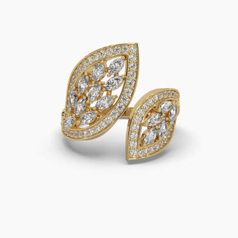 Buy Leaf Style Casual Diamond Ring at Ivana Jewels Best lab grown diamond jewellery brand