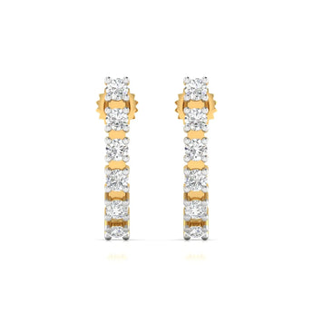 Diamond Line Drop Earrings Best lab grown diamond jewellery brand