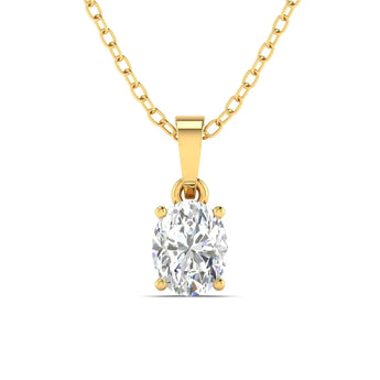 Buy Oval Shaped Diamond Pendant Online from Ivana Jewels Best lab grown diamond jewellery brand