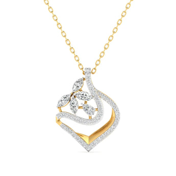 Diamond Rose Gold Abstract Pendant Best lab grown diamond jewellery brand