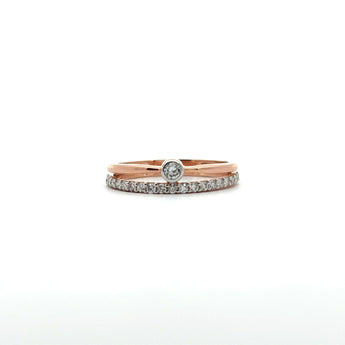 Buy Stacking Rose Gold Diamond Engagement Ring from Ivana Jewels Best lab grown diamond jewellery brand