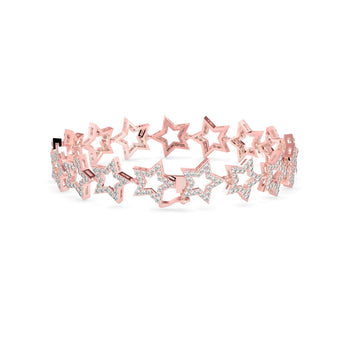 Buy Star-Shaped Diamond Chain Bracelet | Ivana Jewels Best lab grown diamond jewellery brand