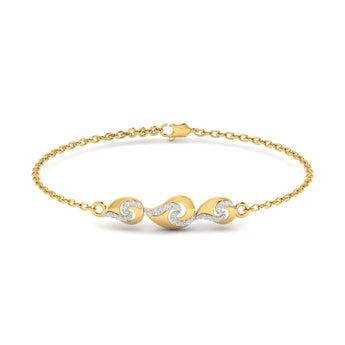 Diamond Swirl Gold Band Best lab grown diamond jewellery brand