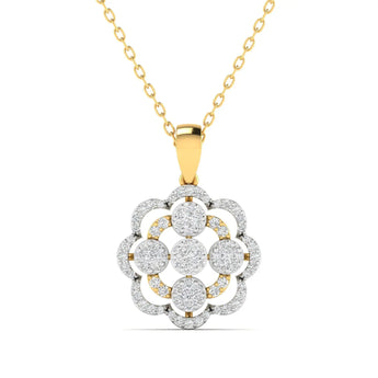 Carat Diamond Rose Gold Flower Pendant Best lab grown diamond jewellery brand
