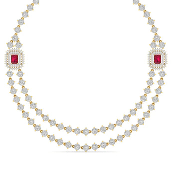 Double Chain Diamond Necklace Best lab grown diamond jewellery brand