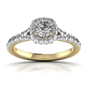 Buy Double Halo Dream Diamond Engagement Ring from Ivana Jewels Best lab grown diamond jewellery brand