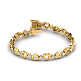 Double Heart Link Bracelet Best lab grown diamond jewellery brand