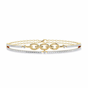 Buy Chain Double Row Diamond Bracelet from Ivana Jewels Best lab grown diamond jewellery brand
