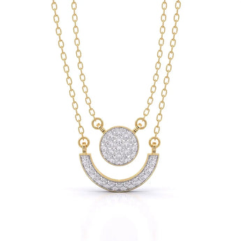Buy Double Strand Diamond Pendant Online from Ivana Jewels Best lab grown diamond jewellery brand