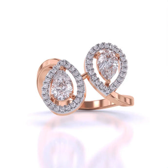 Buy Dual Grace Halo Diamond Engagement Ring from Ivana Jewels Best lab grown diamond jewellery brand
