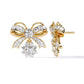 Dainty Bow and Crystal Earrings