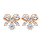 Dainty Bow and Crystal Earrings