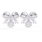 Dainty Bow and Crystal Earrings