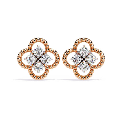 Four-Stone Clover Diamond Earrings