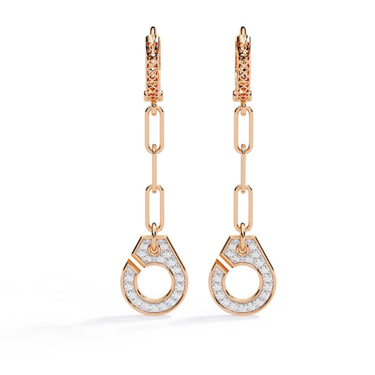 Minimalist Gold Diamond Earrings