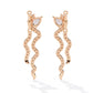 Wavy Diamond Drop Earrings