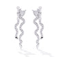 Wavy Diamond Drop Earrings