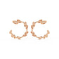 Leaf Design Hoop Earrings