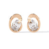 Oval Diamond Orbit Earrings