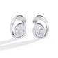 Oval Diamond Orbit Earrings