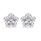 Sparkling Diamond Flower Earrings