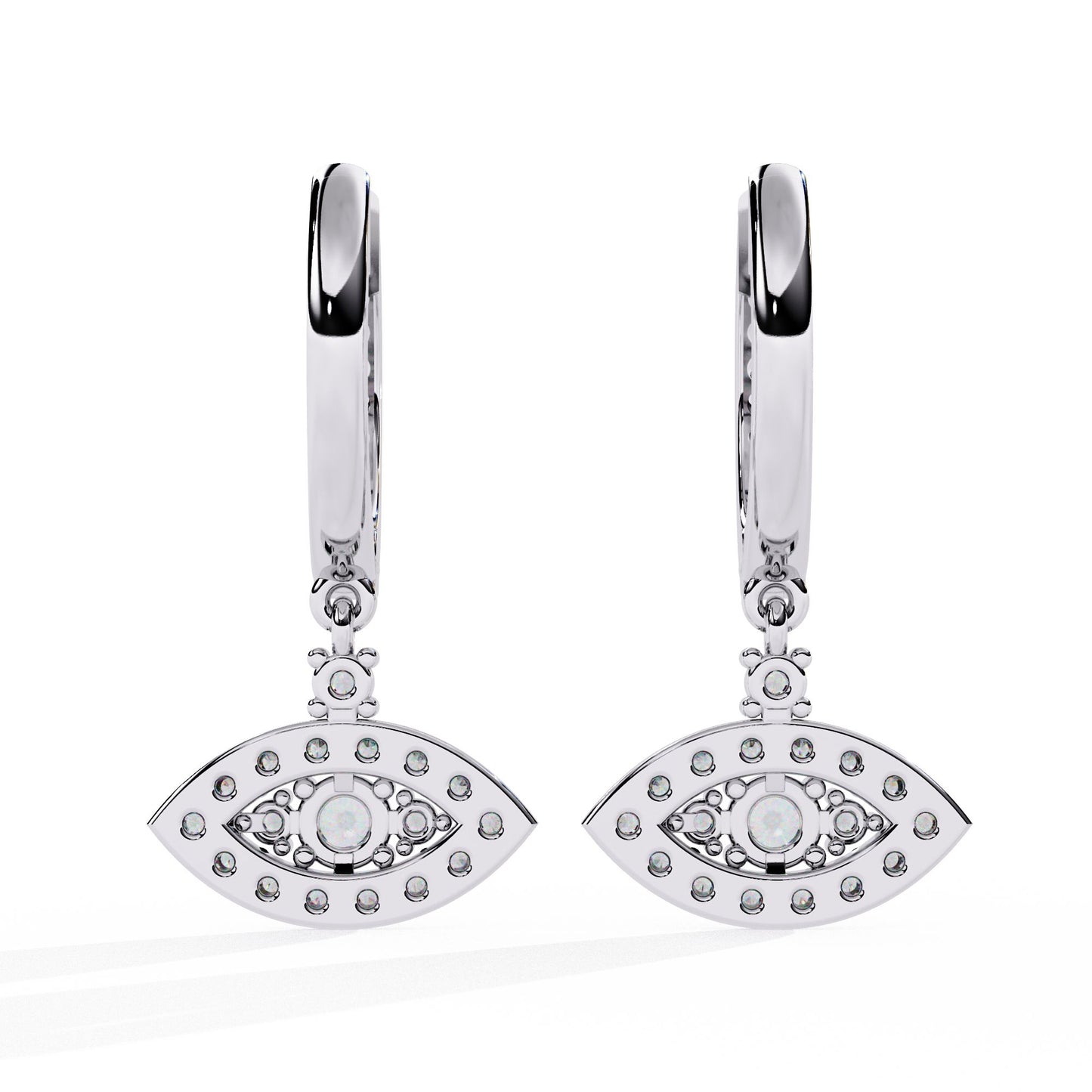 Evil Eye Diamond Earrings