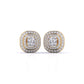 Centre 1 Carat Each Layered Diamond Studs Earring