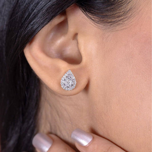 Diamond Cascade Pear Earrings