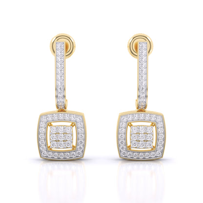 Sleek Drop Diamond Earrings