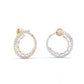 Marquise & Round Diamonds Hoop Earring