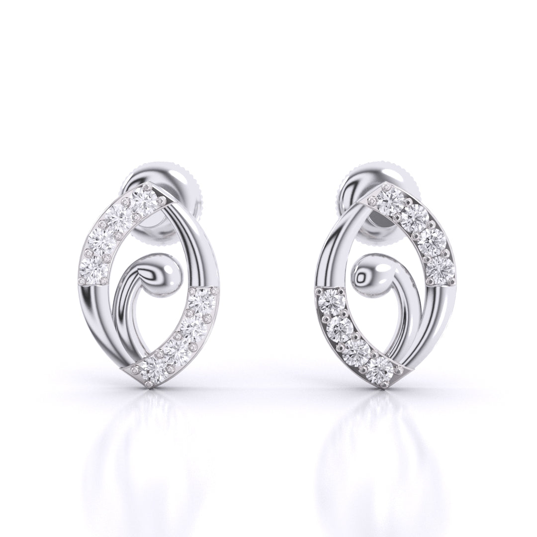 Allie Round Diamond Earrings