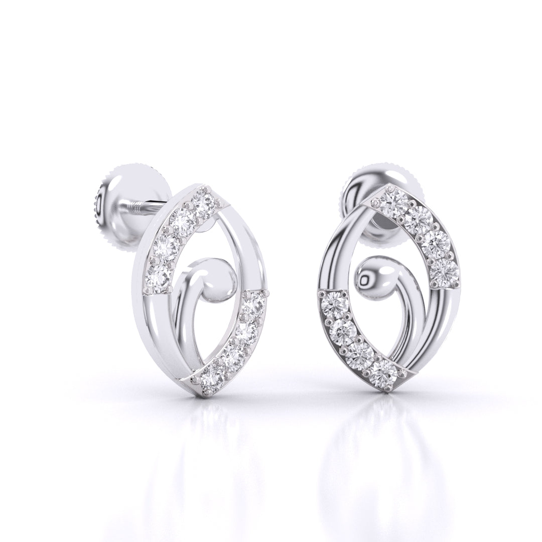 Allie Round Diamond Earrings