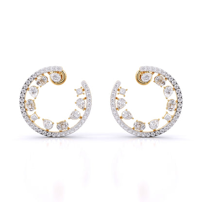 Multi Shape Open Hoop Earring