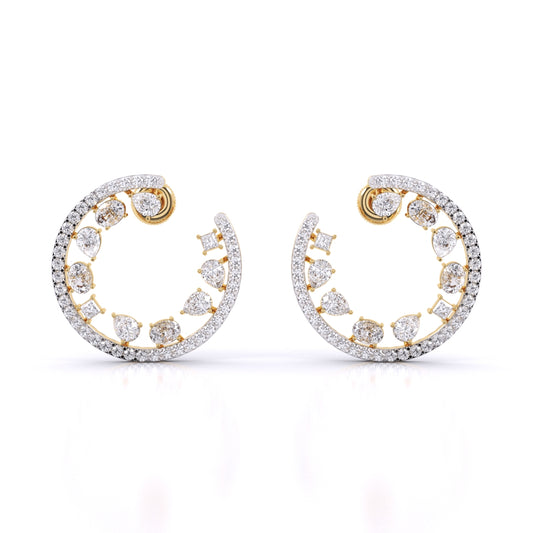 Multi Shape Open Hoop Earring