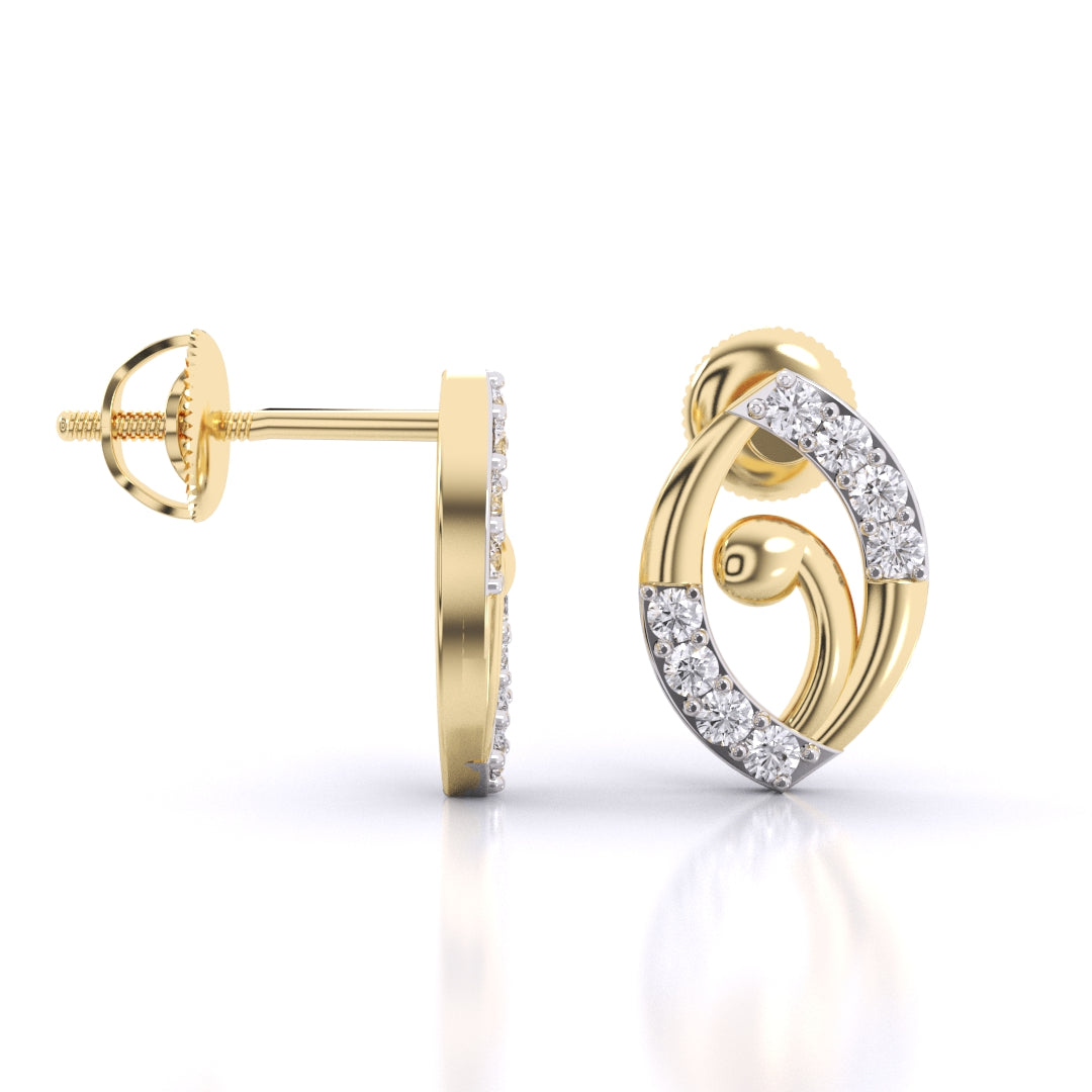 Allie Round Diamond Earrings