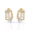 Diamond Vintage Halo Cluster Stud Earrings