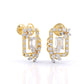 Diamond Vintage Halo Cluster Stud Earrings